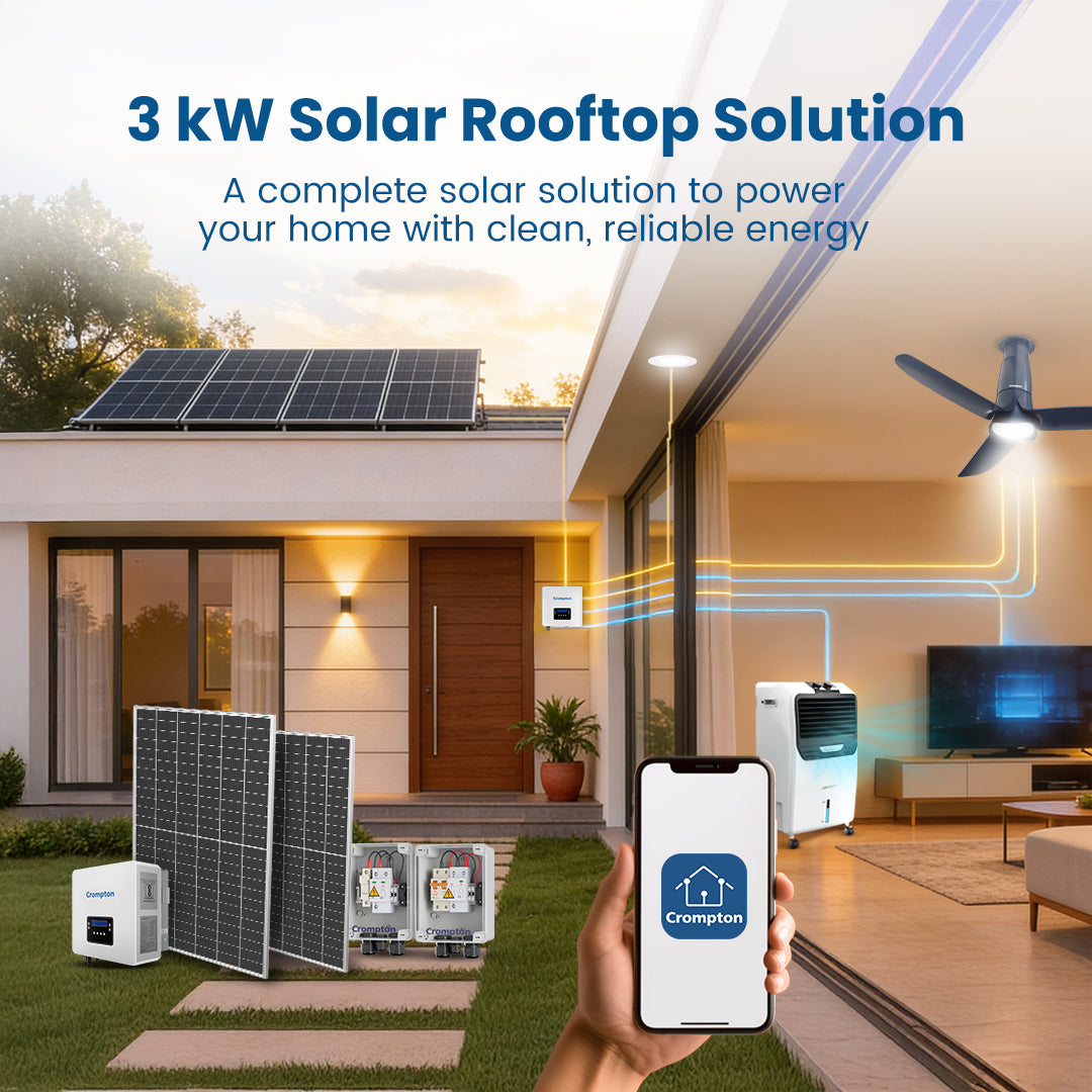 Crompton Energion 3 kW Single Phase Solar Rooftop Solution