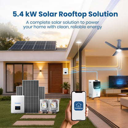 Crompton Energion 5.4 kW Single Phase Solar Rooftop Solution