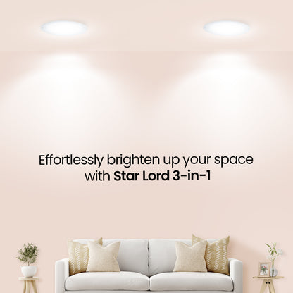 5W Star Lord 3-in-1 Round Led Recess Panel