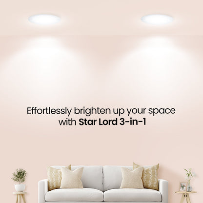 15W Star Lord 3-in-1 Round Led Recess Panel