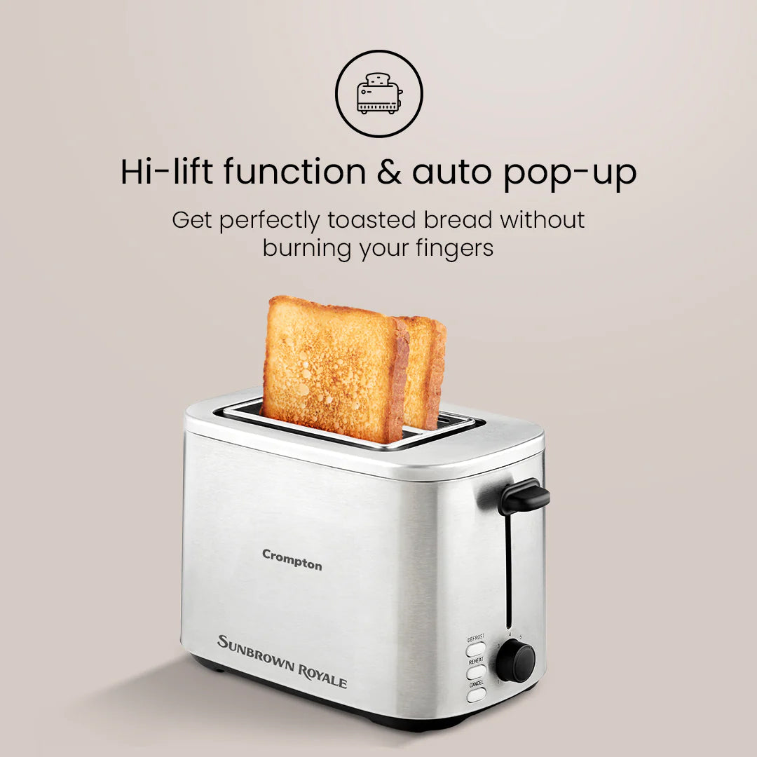 Crompton SunBrown Royale Pop-up Toaster 800W