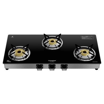 Crompton Cooktop FlameMaster 3 Burner 77 cm Glass SS Body
