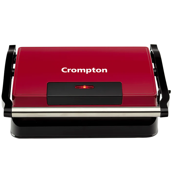 Crompton QuickServe 2 Slice Panini Maker with Floating Hinges | 700W Sandwich Maker
