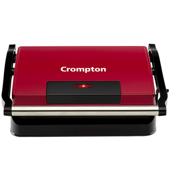 Crompton QuickServe 2 Slice Panini Maker with Floating Hinges | 700W Sandwich Maker