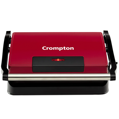 Crompton QuickServe 2 Slice Panini Maker with Floating Hinges | 700W Sandwich Maker