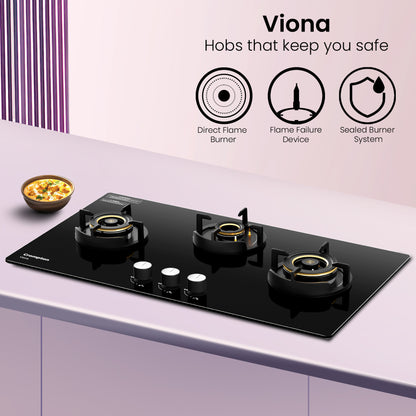 Crompton Hob Viona 78 cm 3 Burner