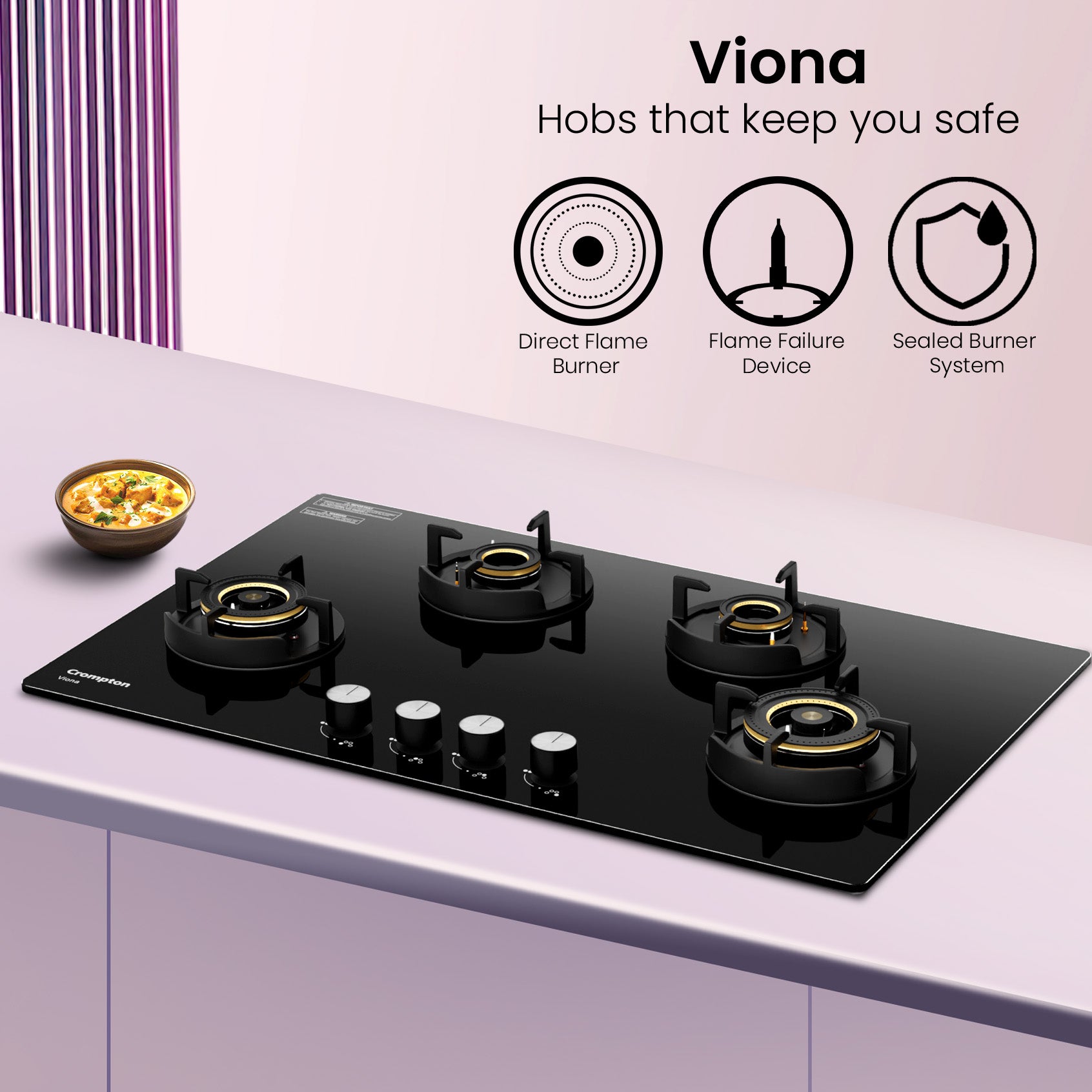 Crompton Hob Viona 82 cm 4 Burner_2