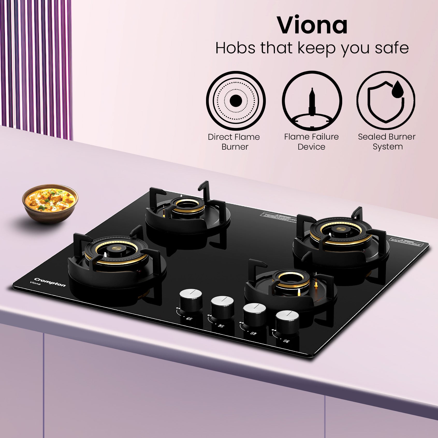 Crompton Hob Viona 60 cm 4 Burner_2