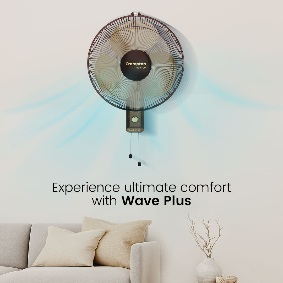 Crompton Hiflo Wave Plus Wall Mounted Fan
