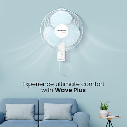 Crompton Hiflo Wave Plus Wall Mounted Fan
