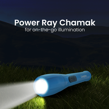 Crompton Power Ray Chamak 1W LED Torch Dry-Cell - Blue