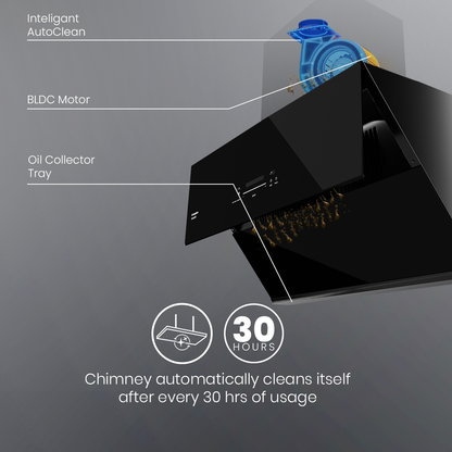 Crompton GrandArt Inclined 90cm Filter less Chimney with BLDC Motor