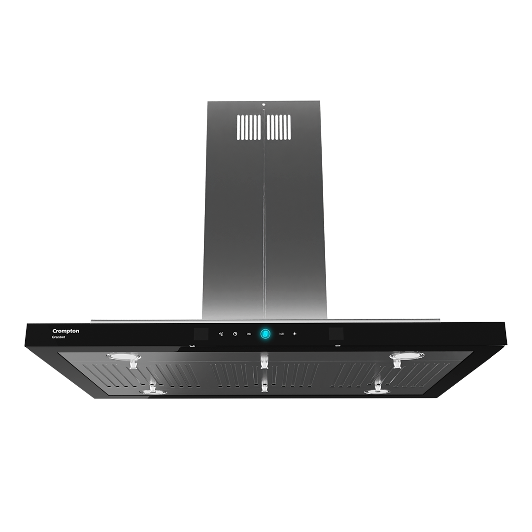Crompton GrandArt Island 90cm Baffle Filter Chimney
