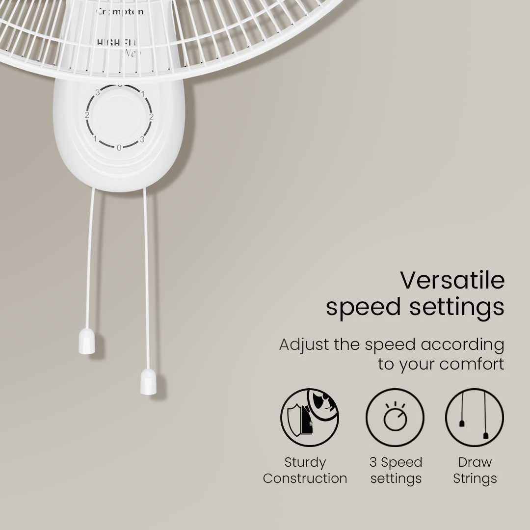 Crompton Hiflo Neo Wall Mounted Fan