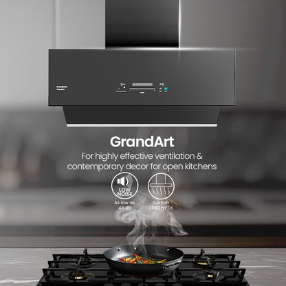 Crompton GrandArt Inclined 90cm Filter less Chimney with BLDC Motor