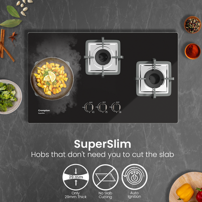 Crompton SuperSlim Gas Hob 78cm 3 Burner