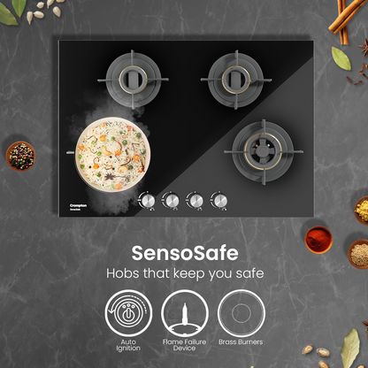 Crompton SensoSafe Gas Hob 78cm 4 Burner