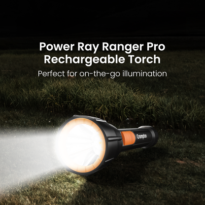 Crompton Power Ray Ranger Pro 3W LED Torch Rechargeable - Black
