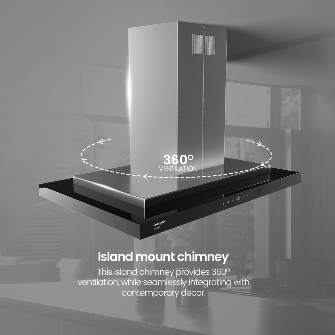 GrandArt Copper Motor Island 90cm Baffle Filter Chimney GrandArt Copper Motor Island 90cm Baffle Filter Chimney