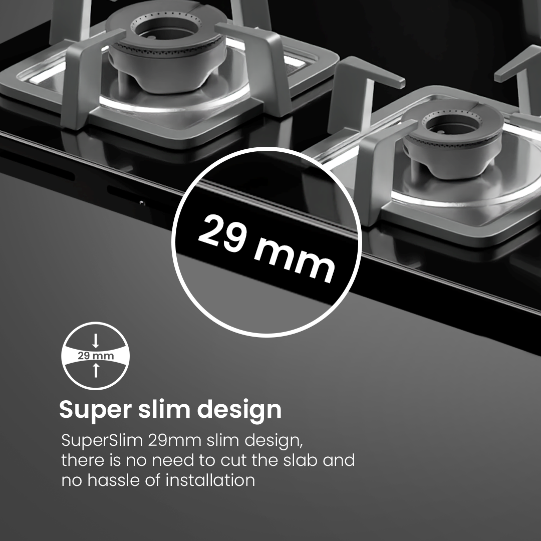 Crompton SuperSlim Gas Hob 60cm 3 Burner