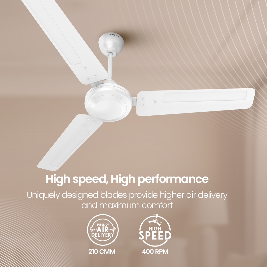 Crompton 1200mm WHITE Ceiling Fan - STARBRIZ view 2