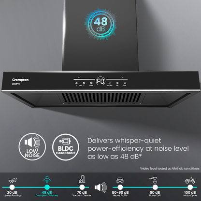 Crompton QuietPro Box 60cm Filterless Chimney with BLDC Motor
