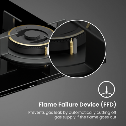 Crompton SensoSafe Gas Hob 60cm 3 Burner