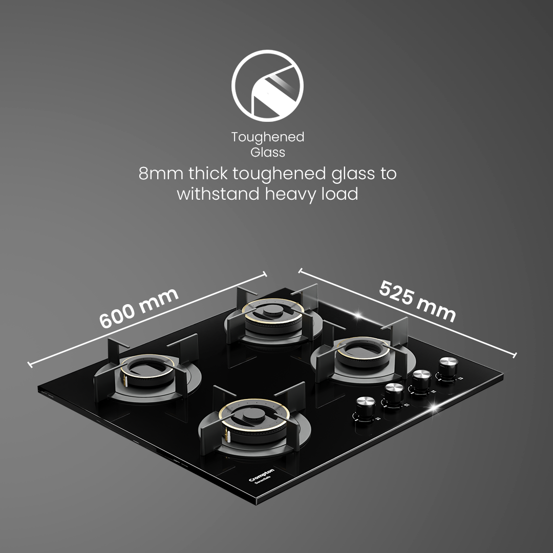Crompton SensoSafe Gas Hob 60cm 4 Burner