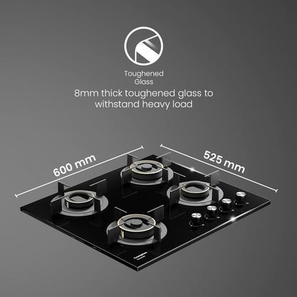 Crompton SensoSafe Gas Hob 60cm 4 Burner