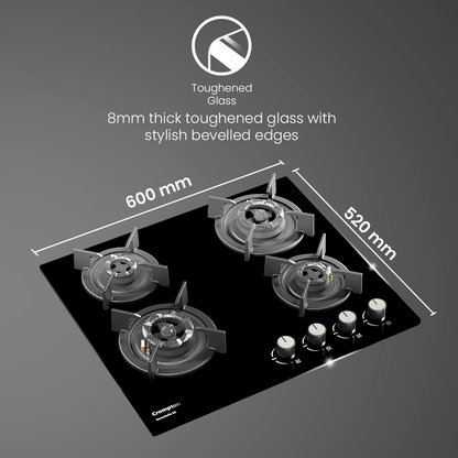 Crompton SensoSafe Gas Hob 3D 60cm 4 Burner