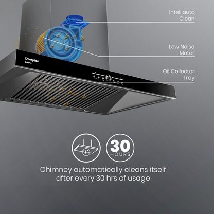 Crompton QuietPro Box 90cm Filterless Chimney with BLDC Motor
