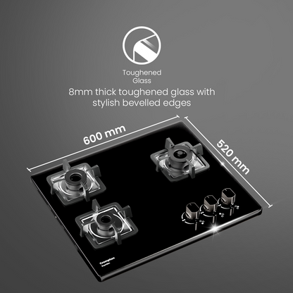 Crompton SuperSlim Gas Hob 60cm 3 Burner