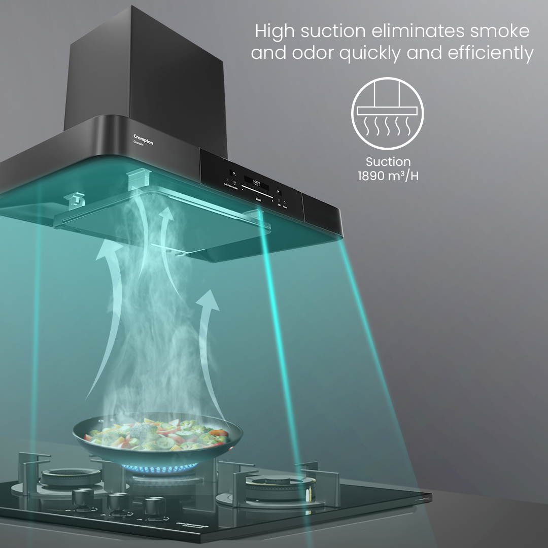 Crompton GrandArt Box 90cm Filterless Chimney with BLDC Motor