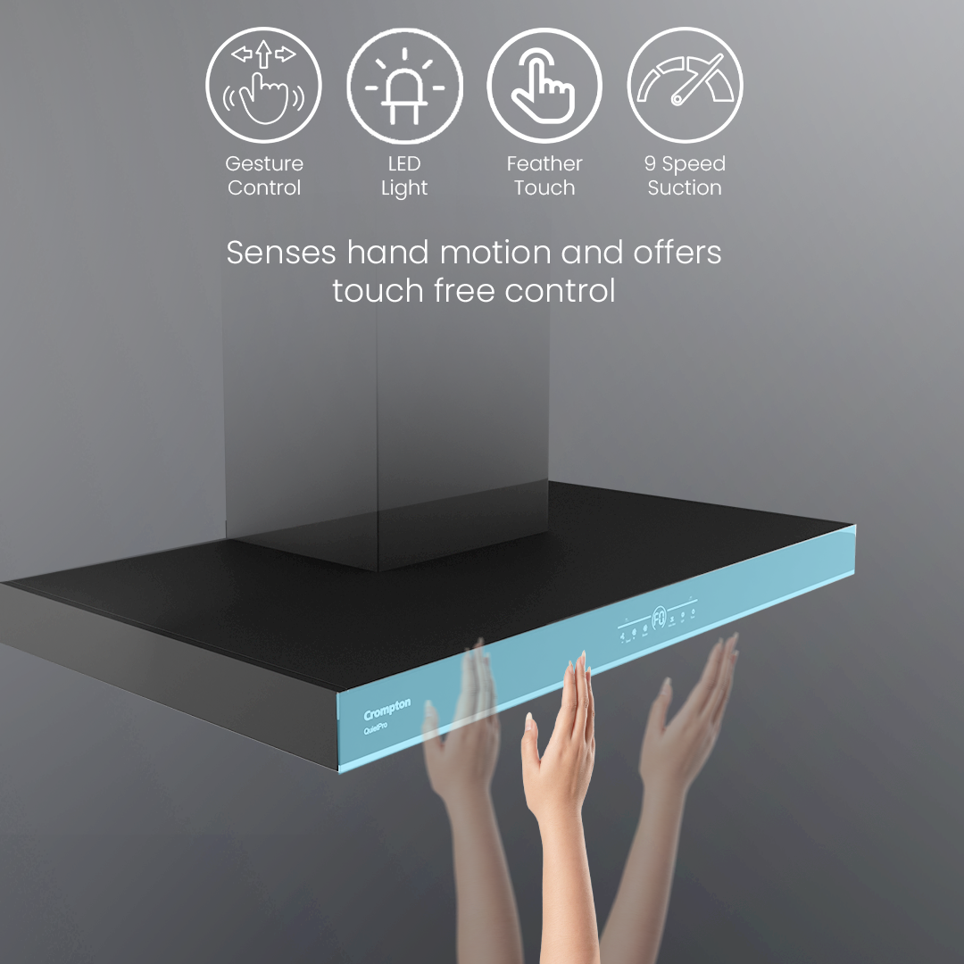 Crompton QuietPro Box 90cm Filterless Chimney with BLDC Motor