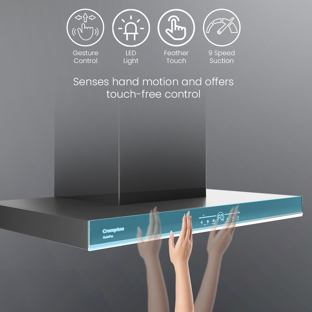 Crompton QuietPro Box 75cm Filterless Chimney with BLDC Motor