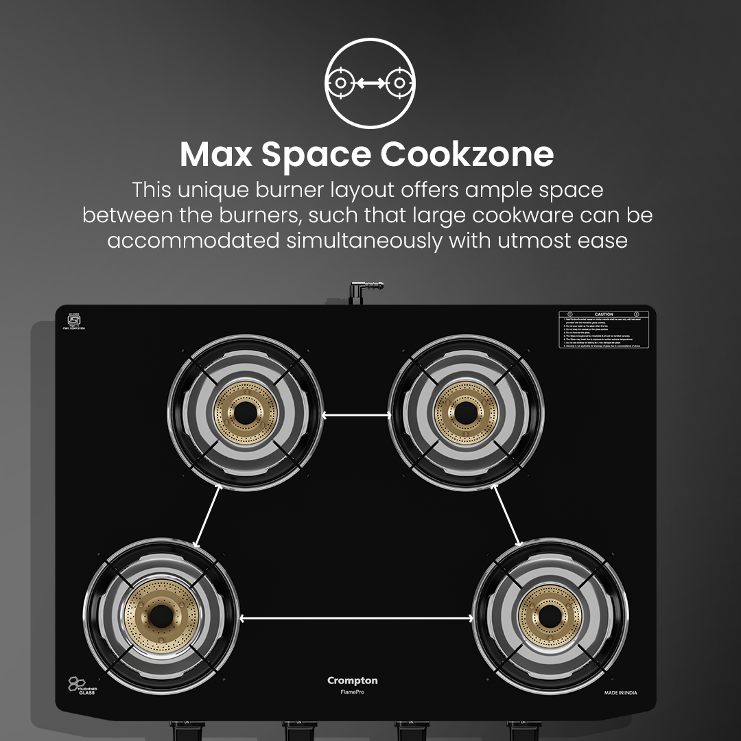 Crompton Cooktop FlamePro 4 Burner MS Body