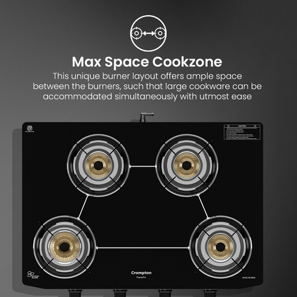 Crompton Cooktop FlamePro 4 Burner MS Body