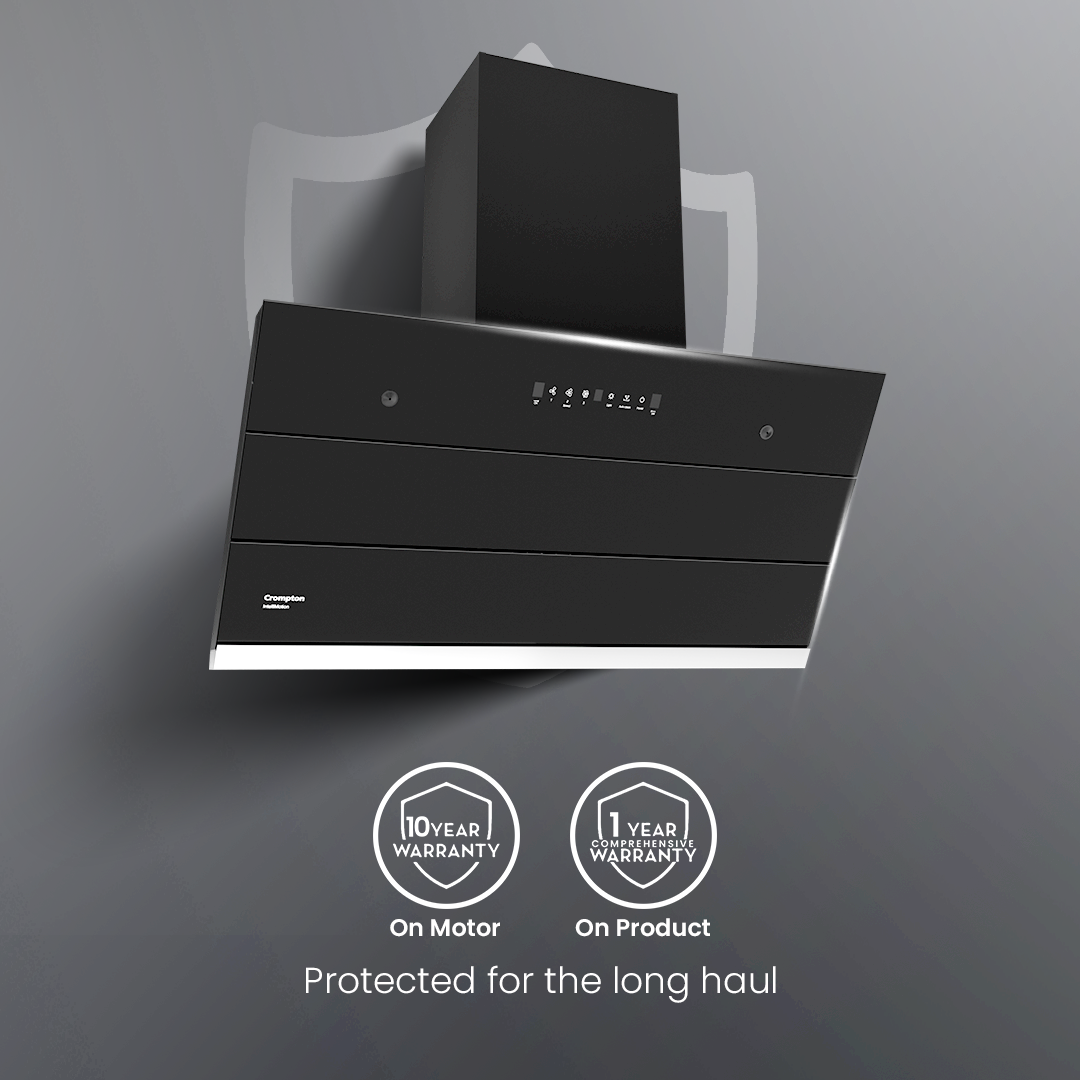 Crompton IntelliMotion Inclined 90cm Filterless Chimney