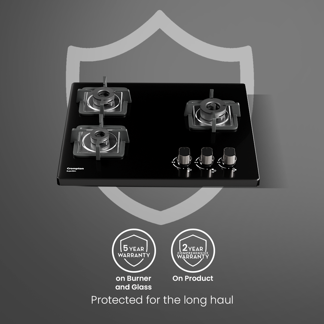 Crompton SuperSlim Gas Hob 60cm 3 Burner