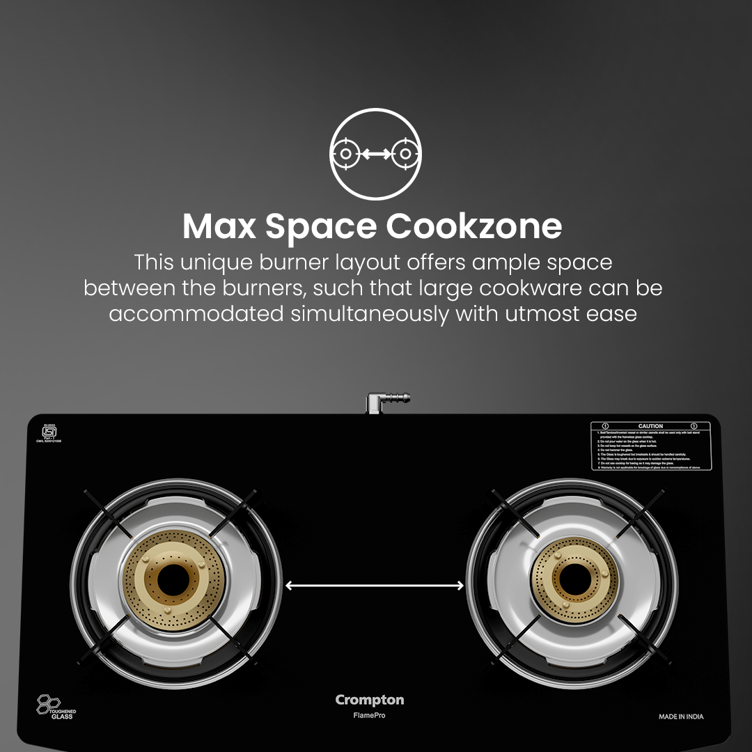 Crompton Cooktop FlamePro 2 Burner MS Body
