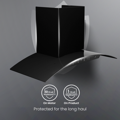 Crompton IntelliMotion Curved 90cm Filterless Chimney