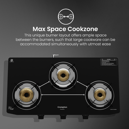 Crompton Cooktop FlamePro 3 burner MS Body