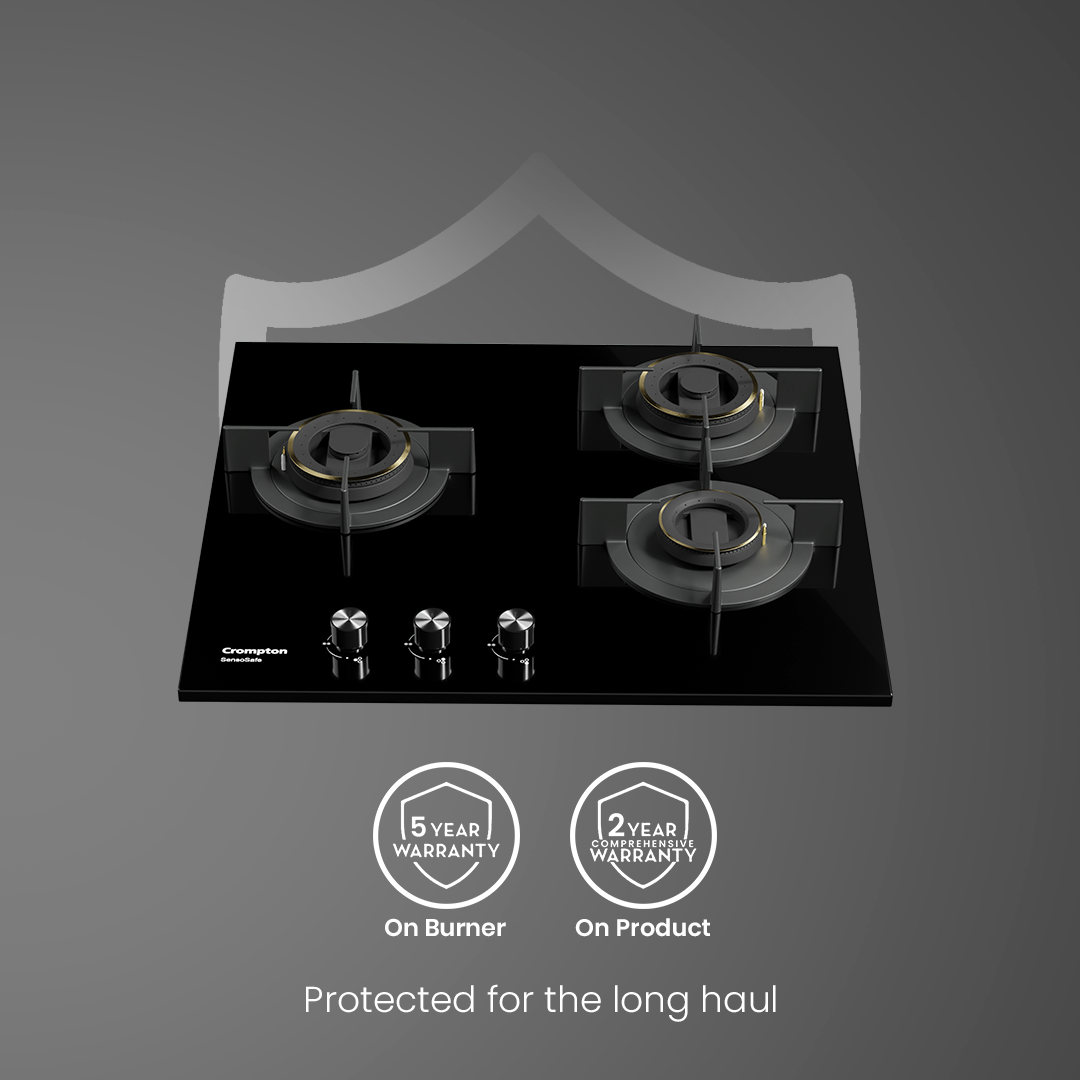 Crompton SensoSafe Gas Hob 60cm 3 Burner