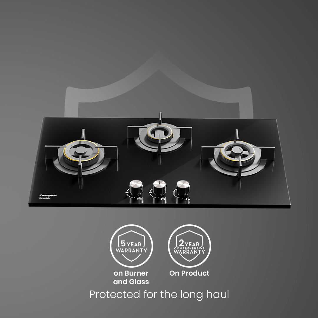 Crompton SensoSafe Gas Hob 78cm 3 Burner