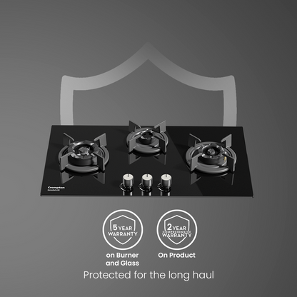 Crompton SensoSafe Gas Hob 3D 78cm 3 Burner