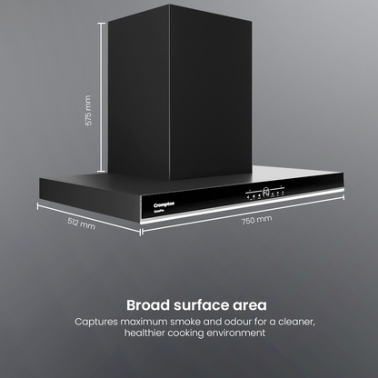 Crompton QuietPro Box 75cm Filterless Chimney with BLDC Motor