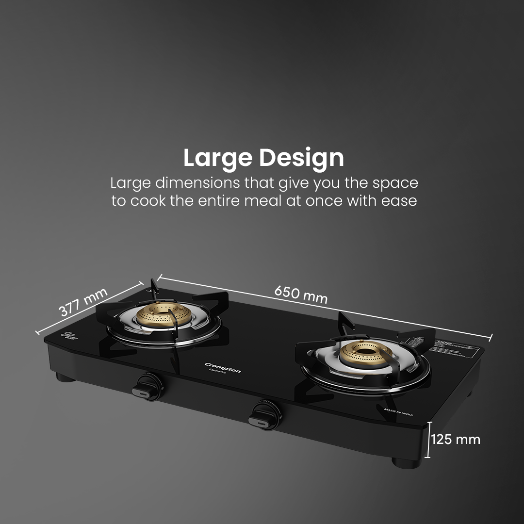Crompton Cooktop FlamePro 2 Burner MS Body