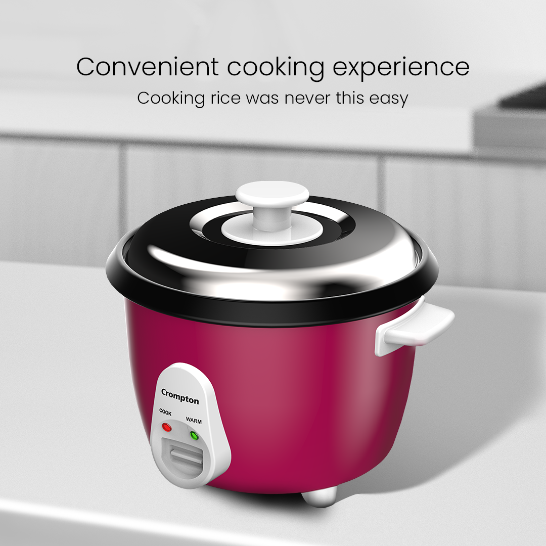 Shop Crompton Harvest Pro 1.8Ltr Rice Cooker - Double Bowl Cooking ...