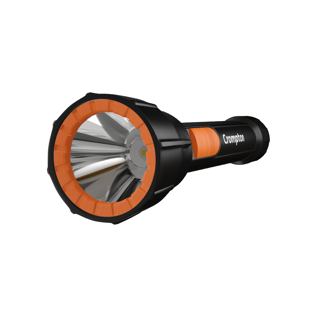 Crompton Power Ray Ranger Pro 3W LED Torch Rechargeable - Black