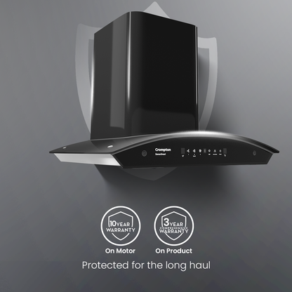 Crompton SensoSmart Curved 60cm Baffle Filter Chimney